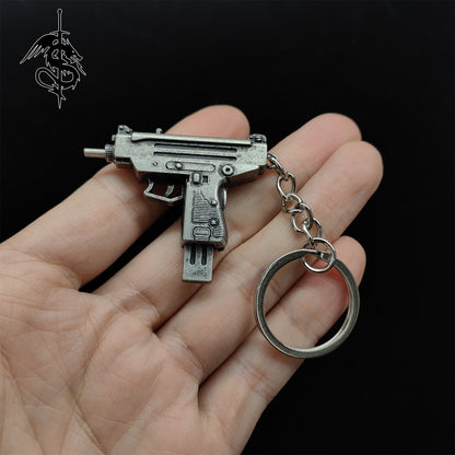 Tiny UZI Detachable Assembly Metal Gun Keychain