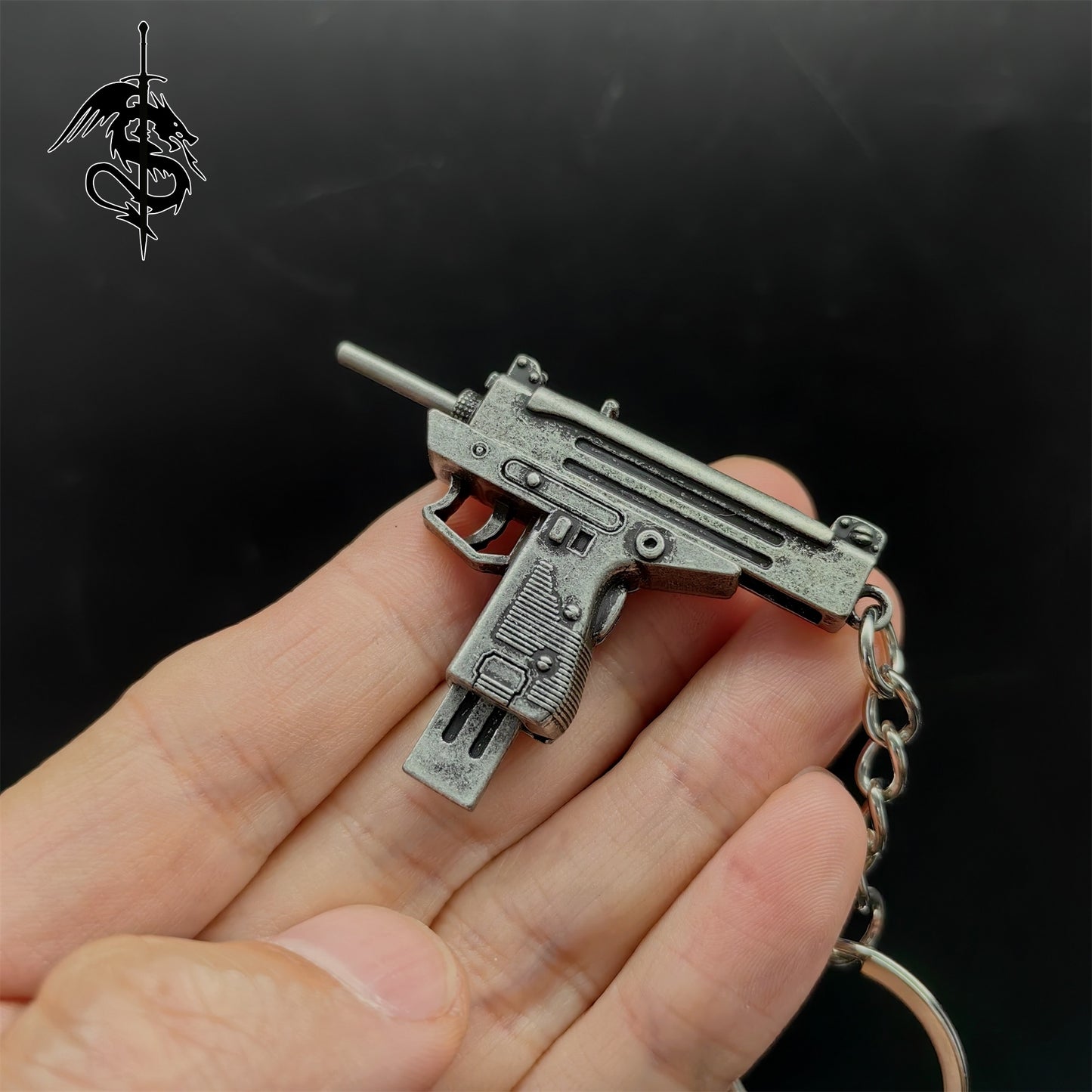 Tiny UZI Detachable Assembly Metal Gun Keychain