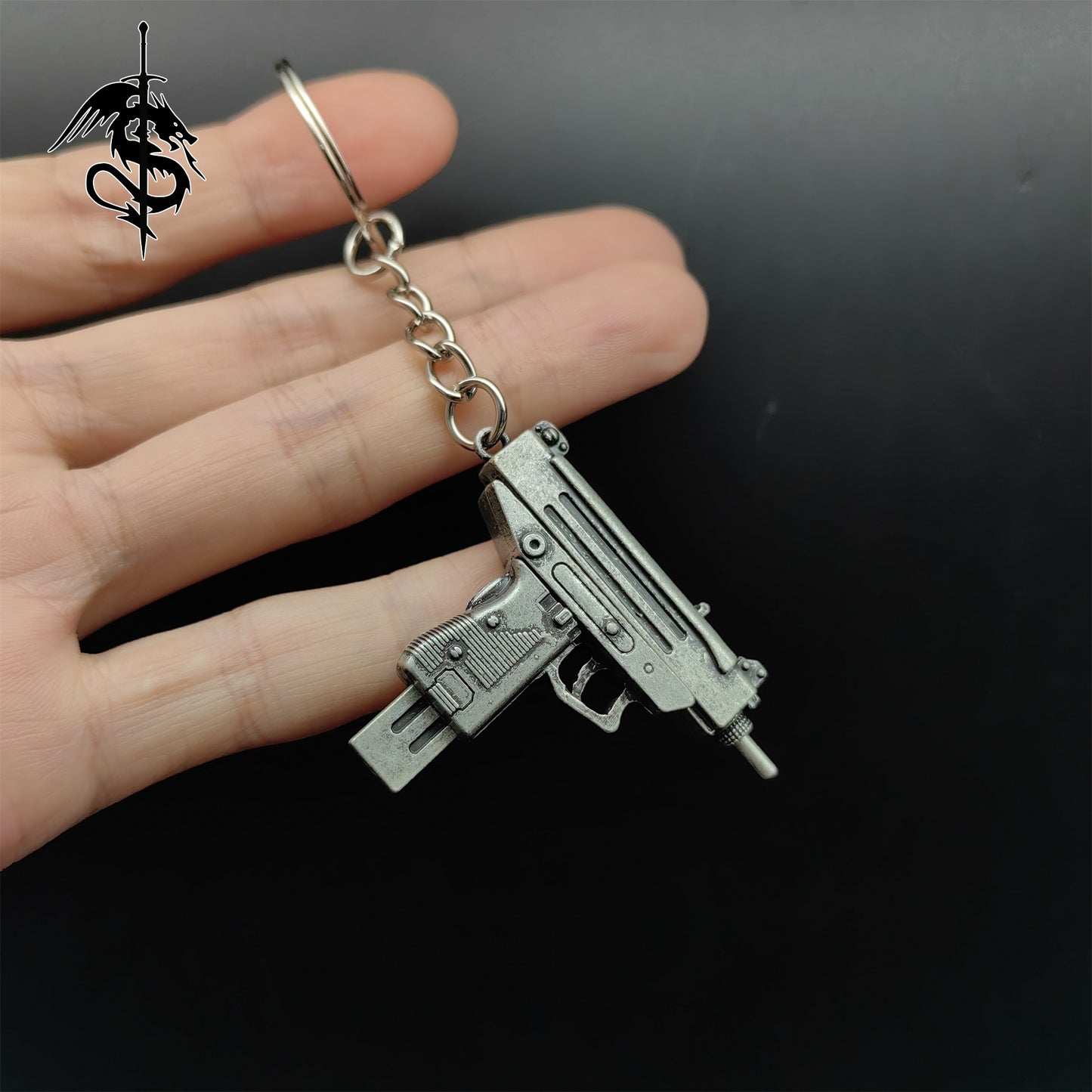 Tiny UZI Detachable Assembly Metal Gun Keychain