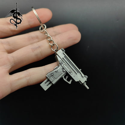 Tiny UZI Detachable Assembly Metal Gun Keychain