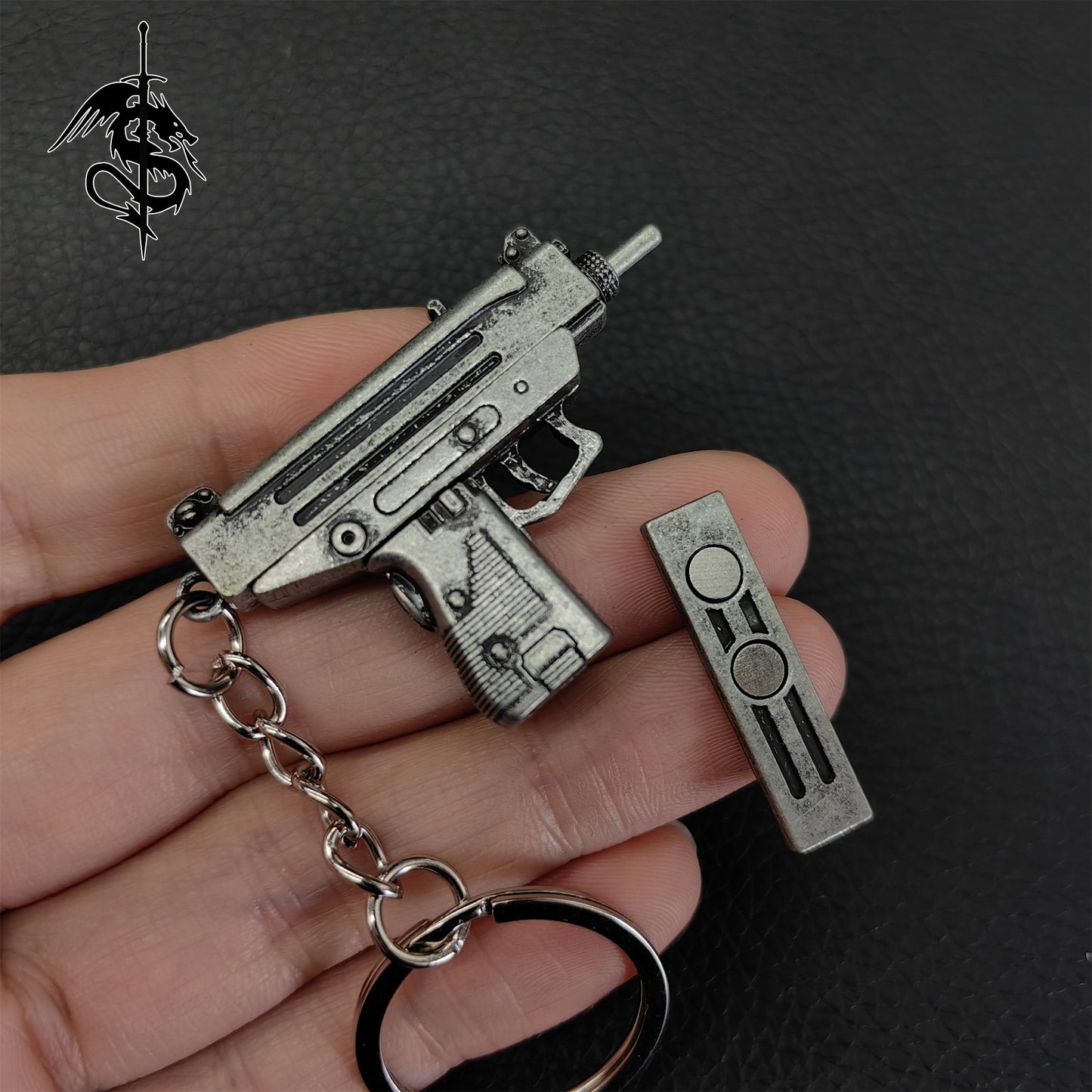 Tiny UZI Detachable Assembly Metal Gun Keychain