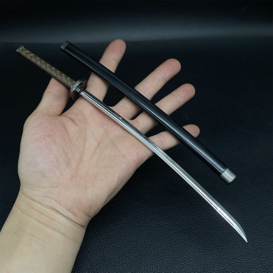 Minimalist Mini Katana Sword Replica  Katana Metal Miniature 26CM/10.2"