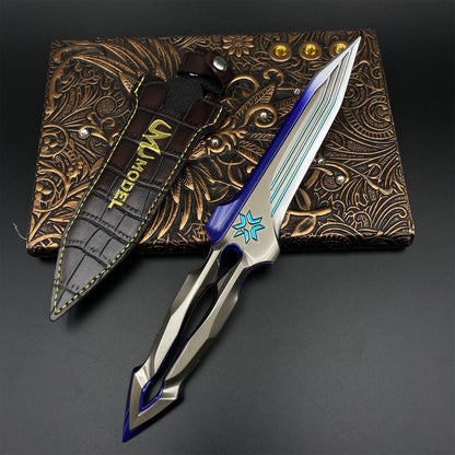VCT 2026 Seal Knife Metal Replica Unsharpened Game Prop with Leather Sheath