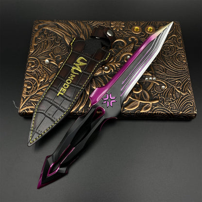 VCT 2026 Seal Knife Metal Replica Unsharpened Game Prop with Leather Sheath