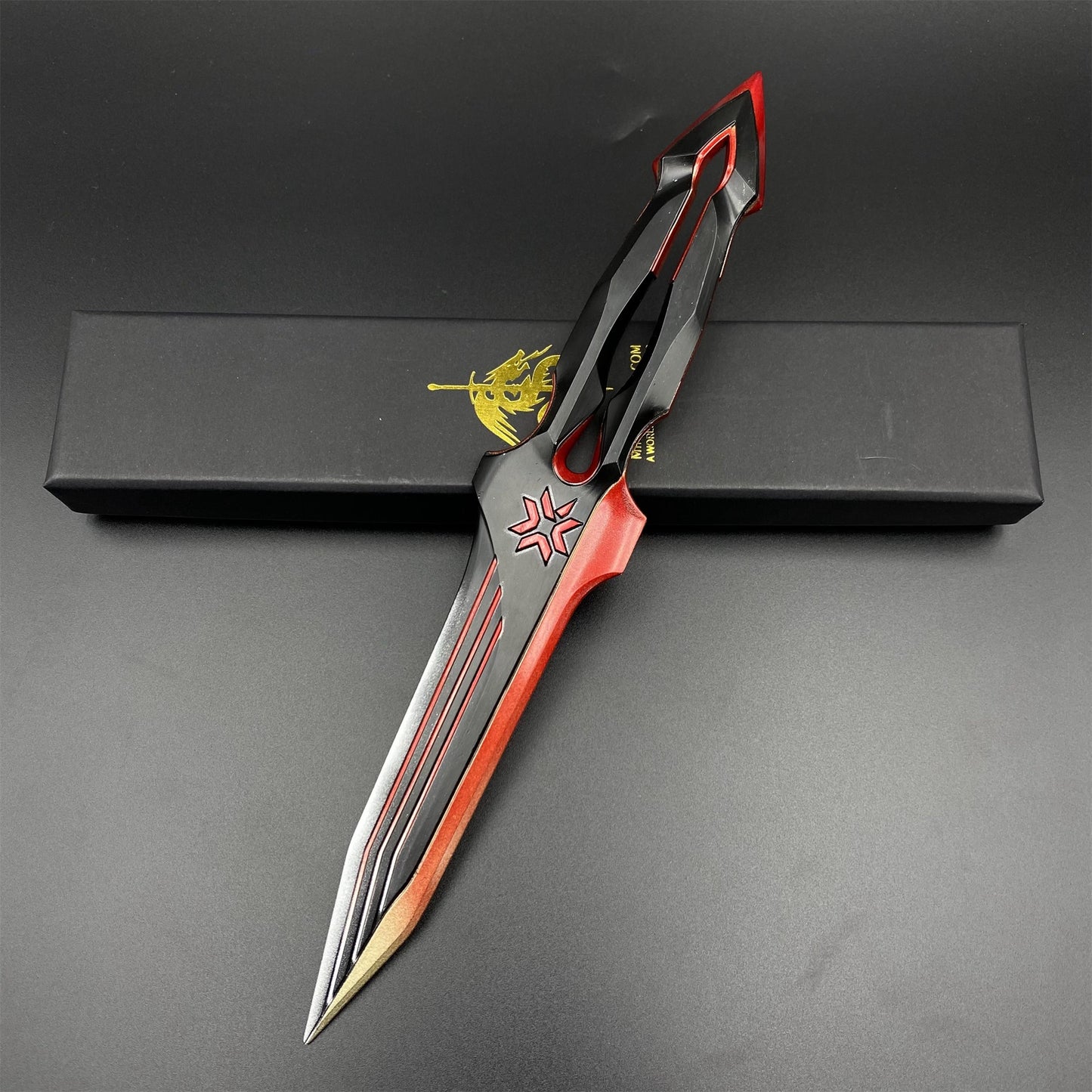 VCT 2026 Seal Knife Metal Replica Unsharpened Game Prop with Leather Sheath