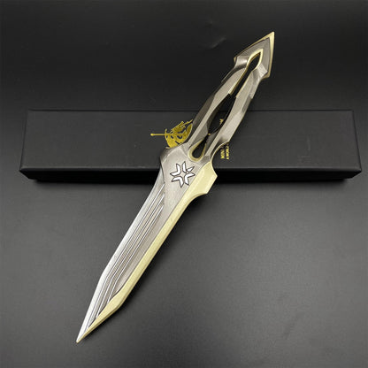 VCT 2026 Seal Knife Metal Replica Unsharpened Game Prop with Leather Sheath