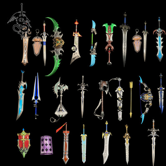 WOW Classical Weapons Fan Art 24 Weapons