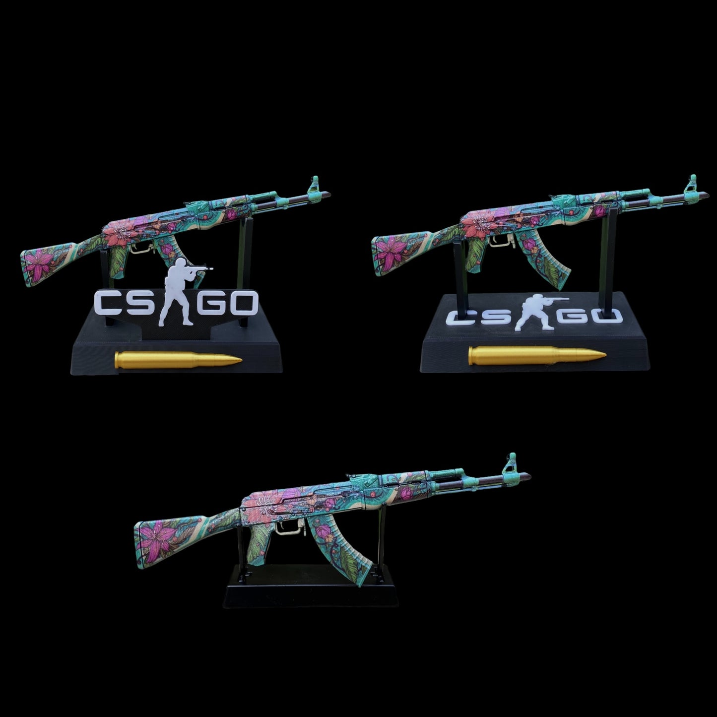 Wild Lotus Skin Metal AK-47 Miniature Tiny Ak Gun Replica