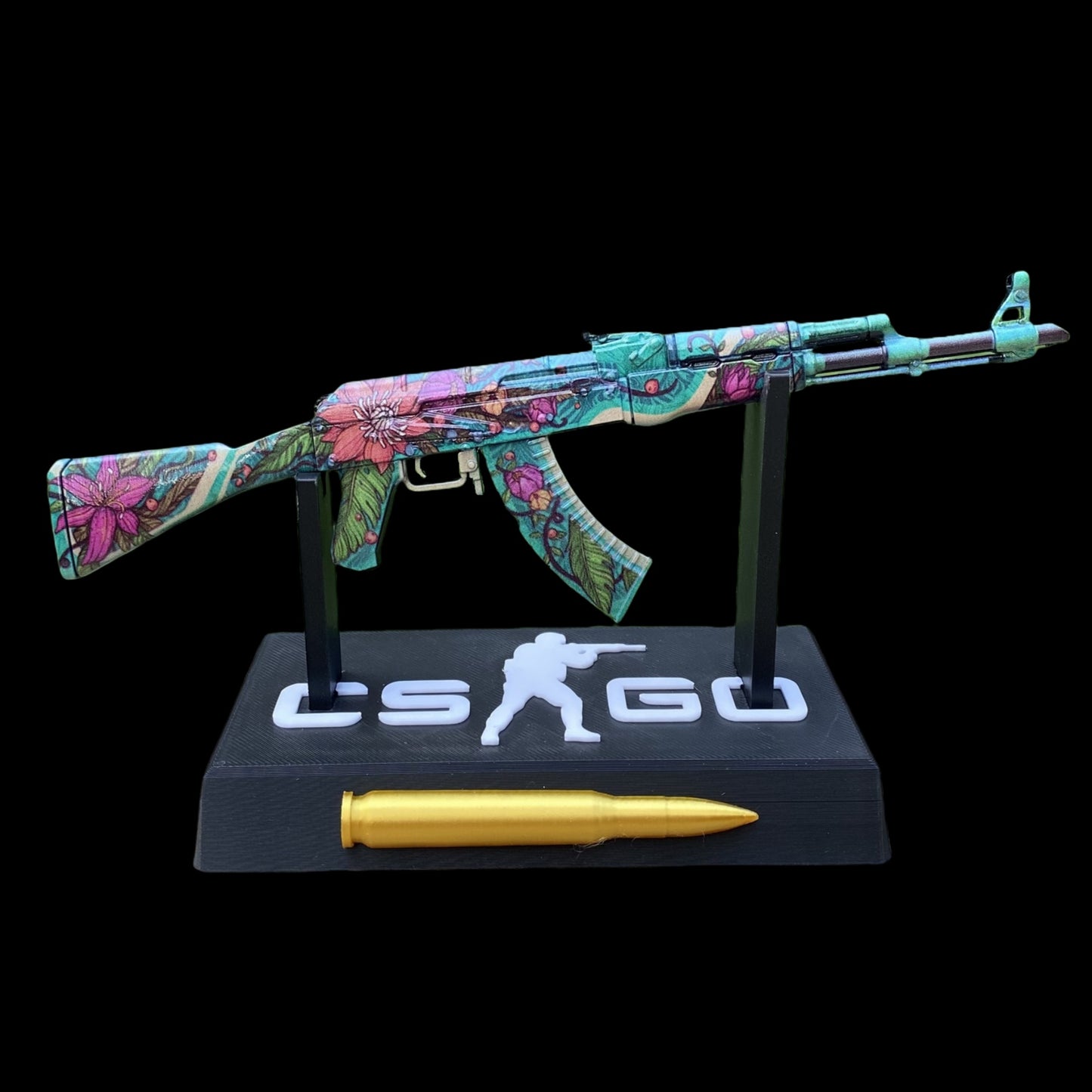 Wild Lotus Skin Metal AK-47 Miniature Tiny Ak Gun Replica