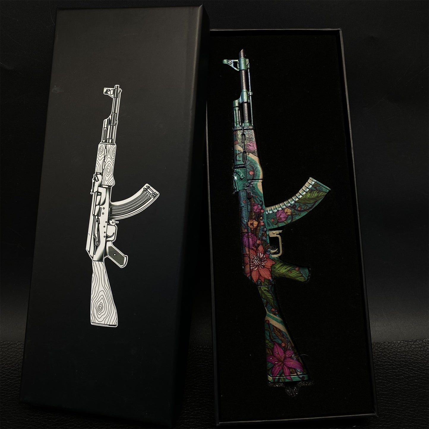 Wild Lotus Skin Metal AK-47 Miniature Tiny Ak Gun Replica