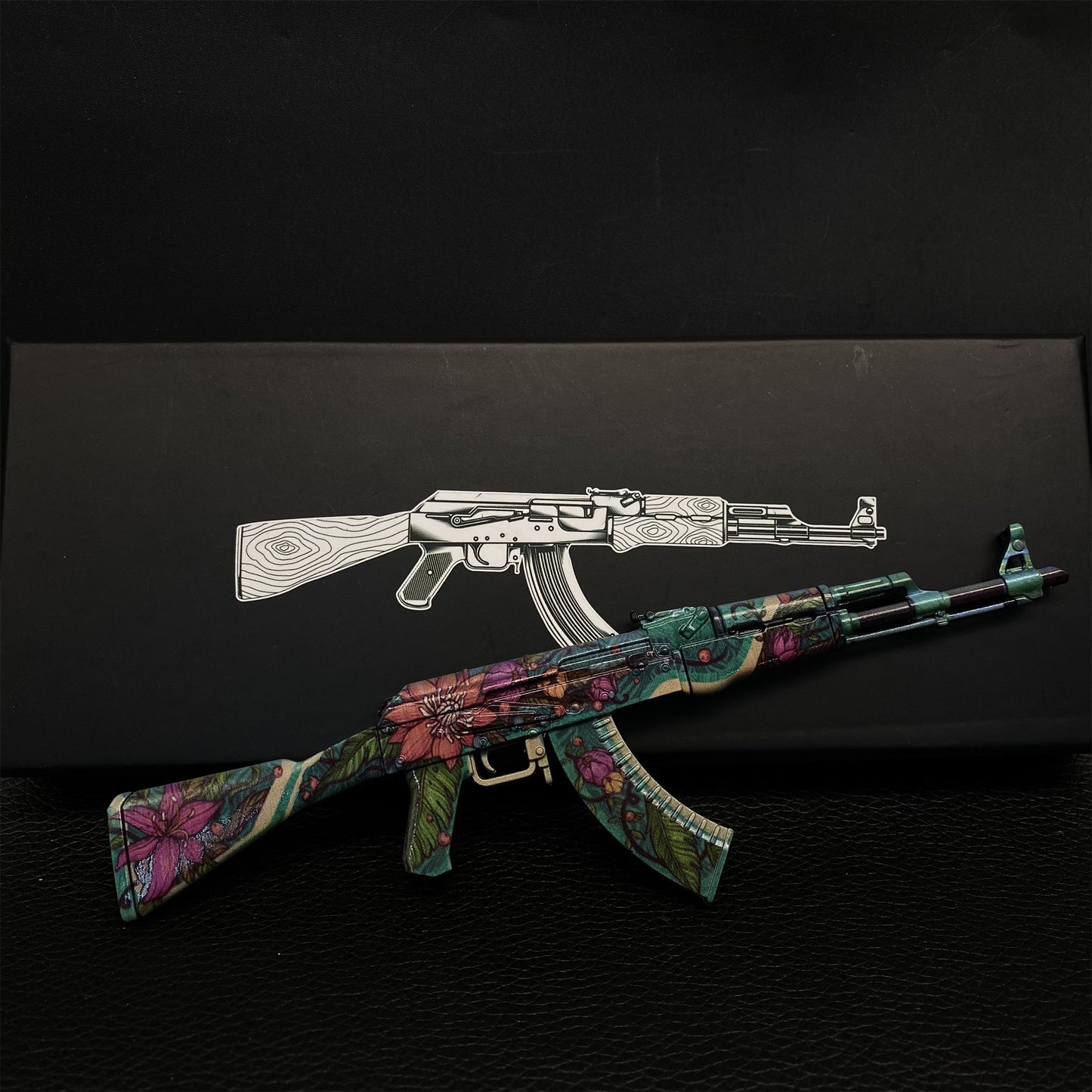 Wild Lotus Skin Metal AK-47 Miniature Tiny Ak Gun Replica