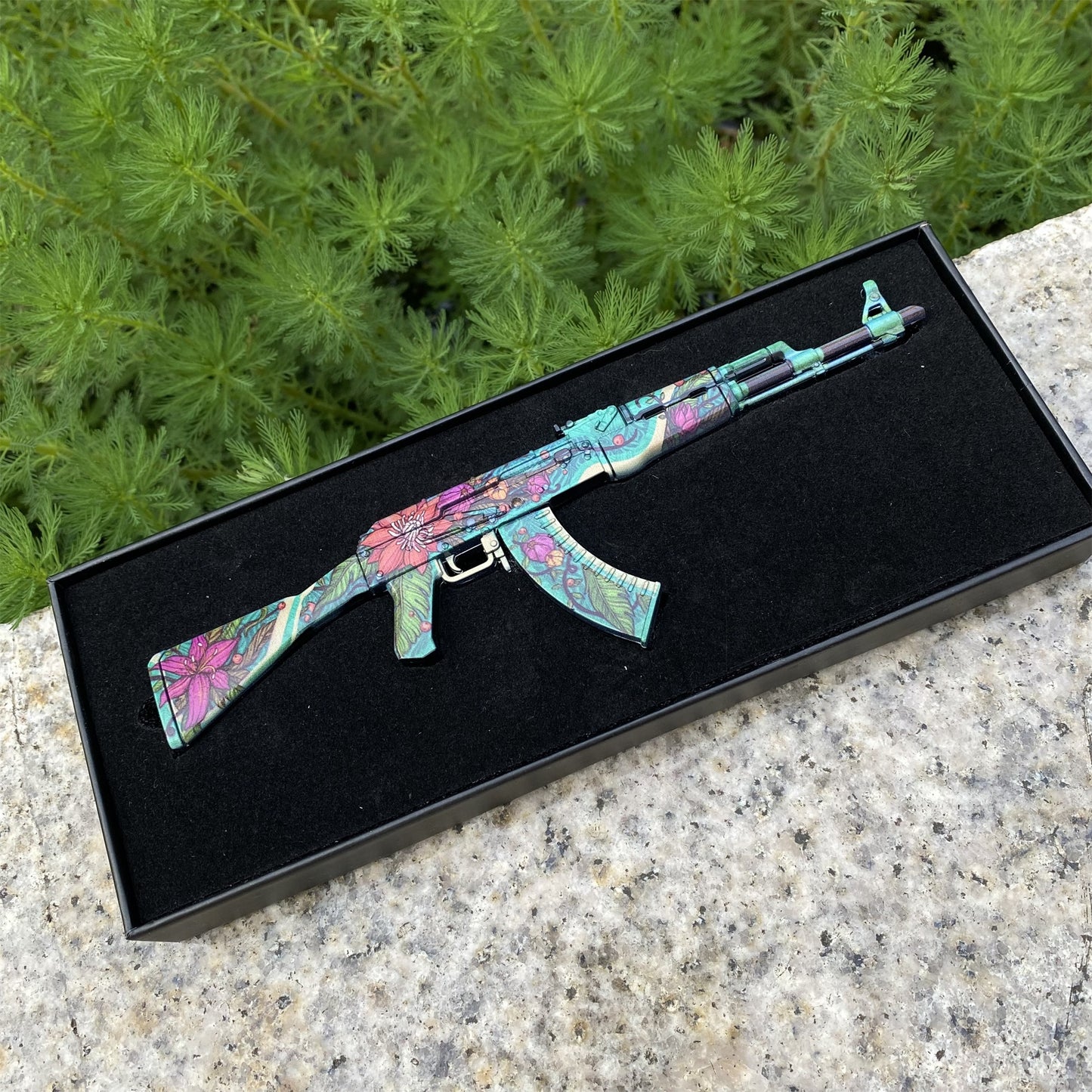 Wild Lotus Skin Metal AK-47 Miniature Tiny Ak Gun Replica