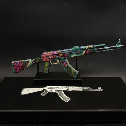 Wild Lotus Skin Metal AK-47 Miniature Tiny Ak Gun Replica