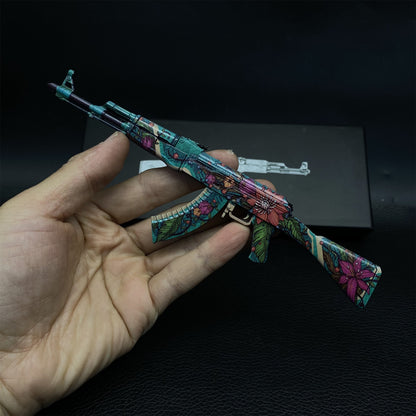 Wild Lotus Skin Metal AK-47 Miniature Tiny Ak Gun Replica