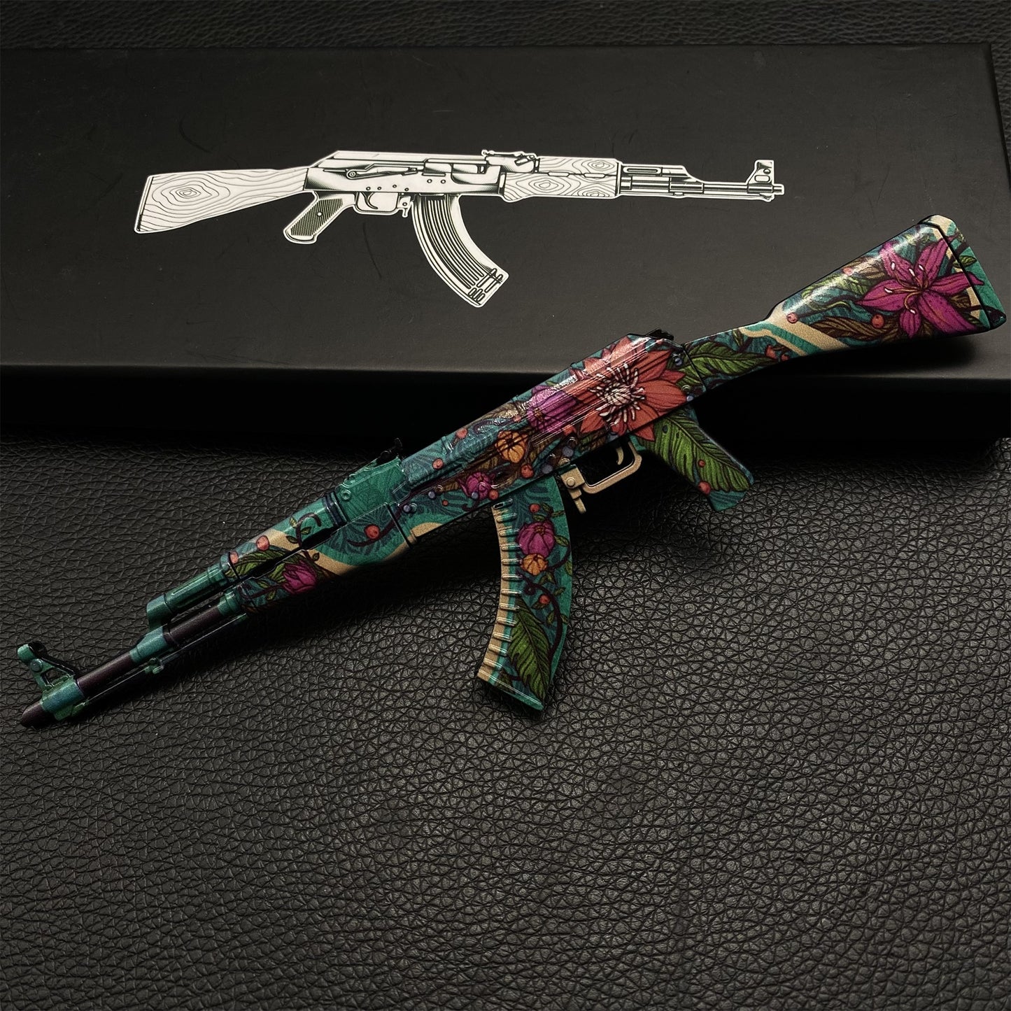 Wild Lotus Skin Metal AK-47 Miniature Tiny Ak Gun Replica