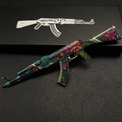 Wild Lotus Skin Metal AK-47 Miniature Tiny Ak Gun Replica