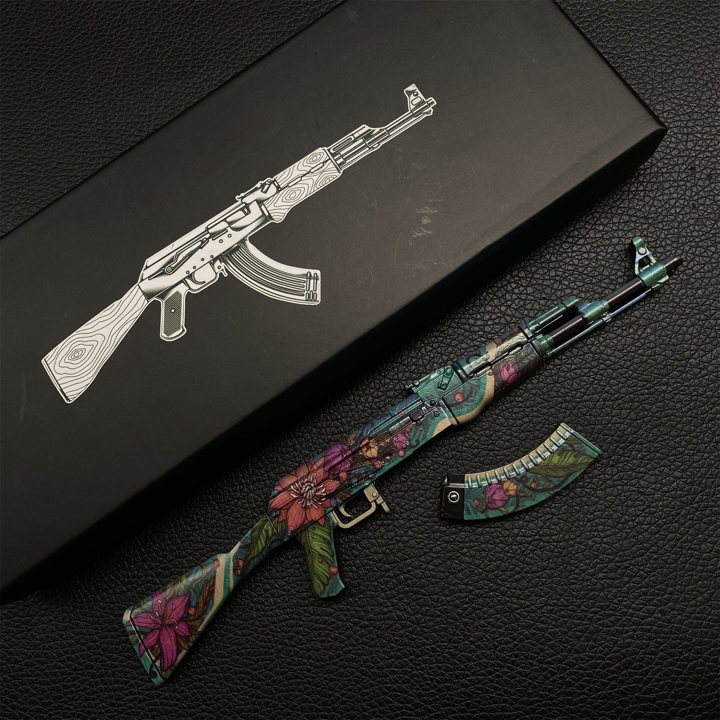Wild Lotus Skin Metal AK-47 Miniature Tiny Ak Gun Replica