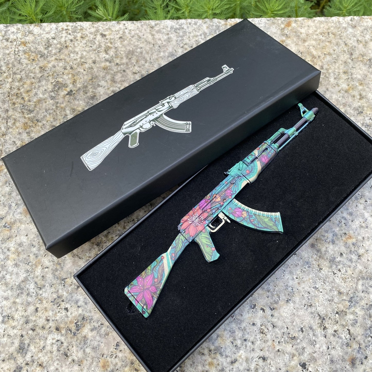 Wild Lotus Skin Metal AK-47 Miniature Tiny Ak Gun Replica