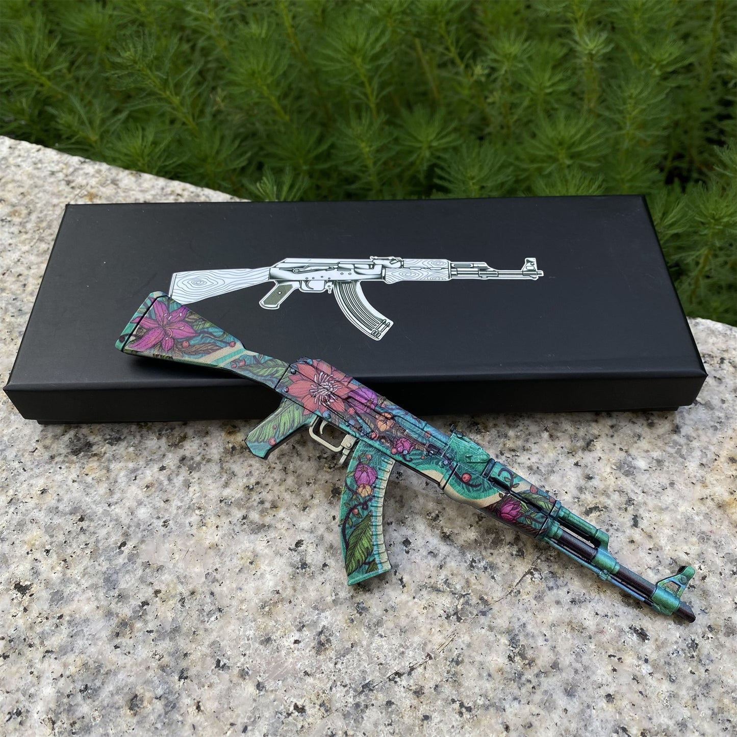 Wild Lotus Skin Metal AK-47 Miniature Tiny Ak Gun Replica