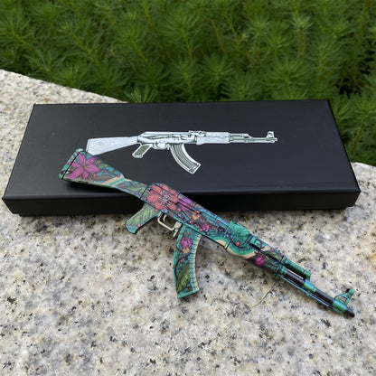 Wild Lotus Skin Metal AK-47 Miniature Tiny Ak Gun Replica