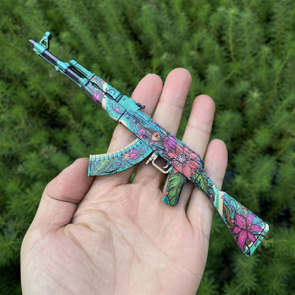 Wild Lotus Skin Metal AK-47 Miniature Tiny Ak Gun Replica