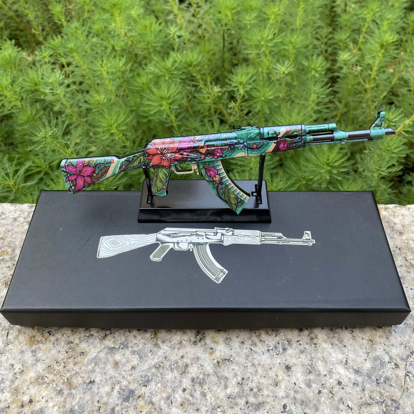 Wild Lotus Skin Metal AK-47 Miniature Tiny Ak Gun Replica