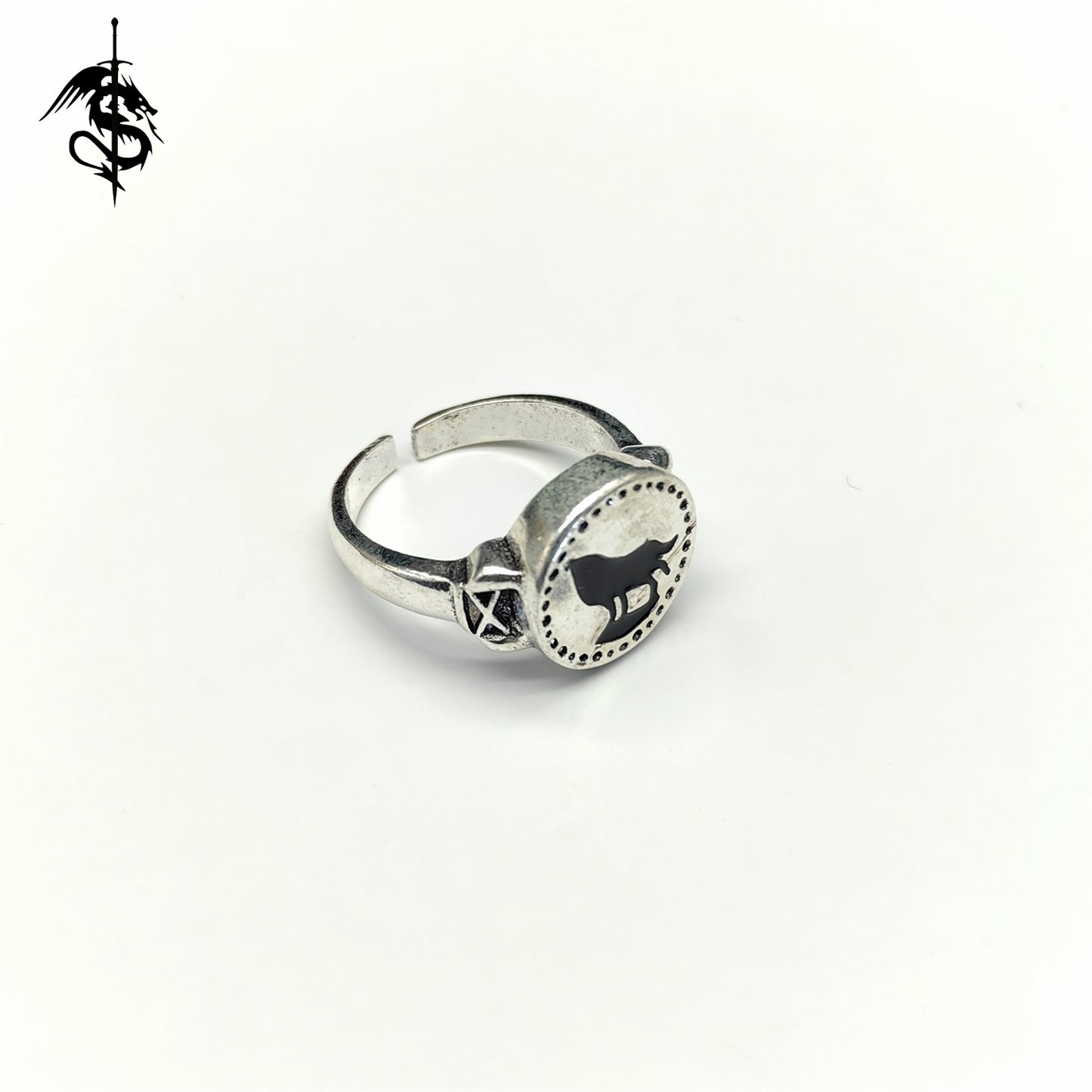 Hot Game Wolf Ring Alloy Open Ring Craft Replica