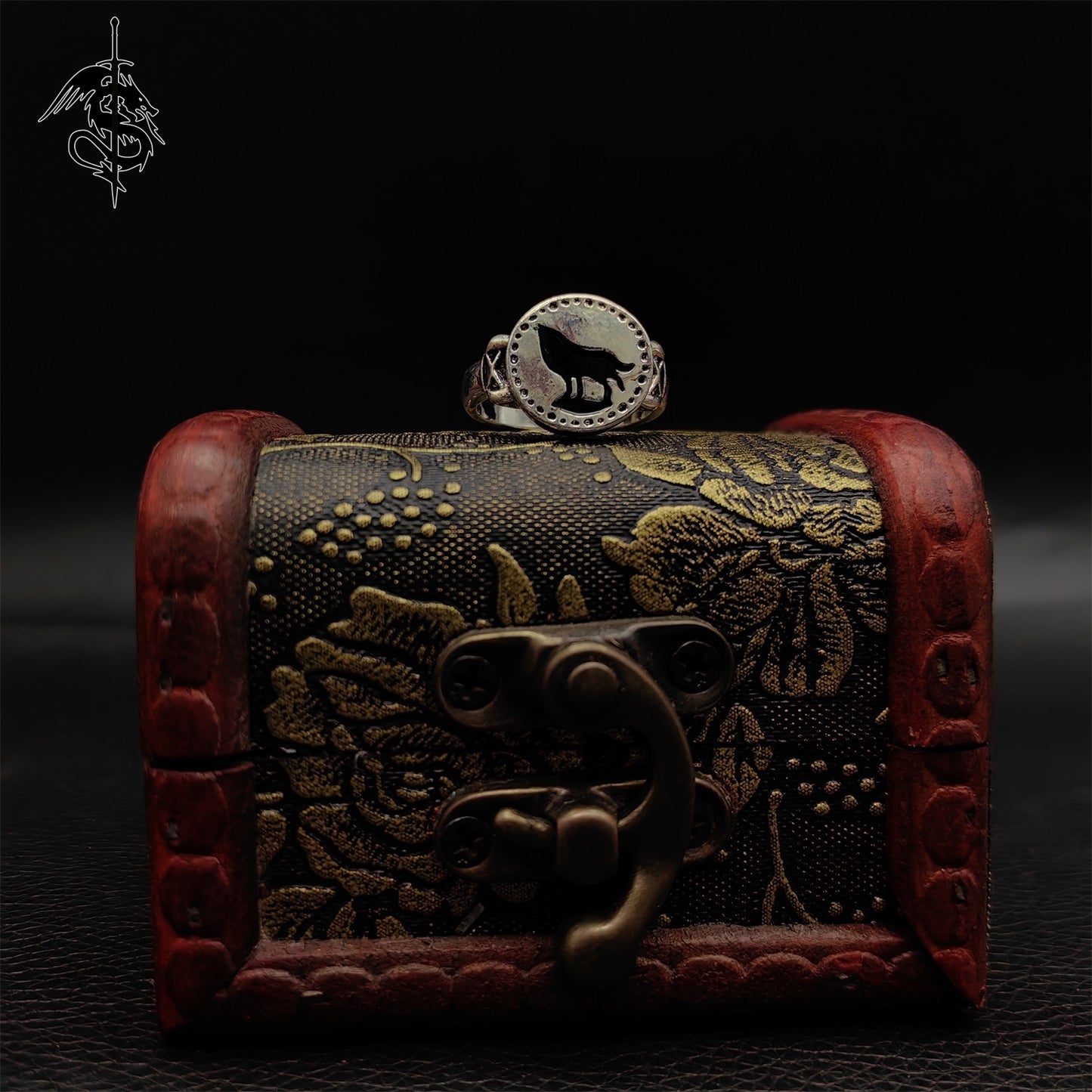 Hot Game Wolf Ring Alloy Open Ring Craft Replica