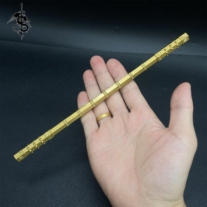 Ancient Cold Weapon Mini Wrought Copper Staff Metal Replica