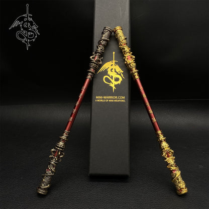 Wukong Staff Monkey King Bar Metal Replica 8.7''