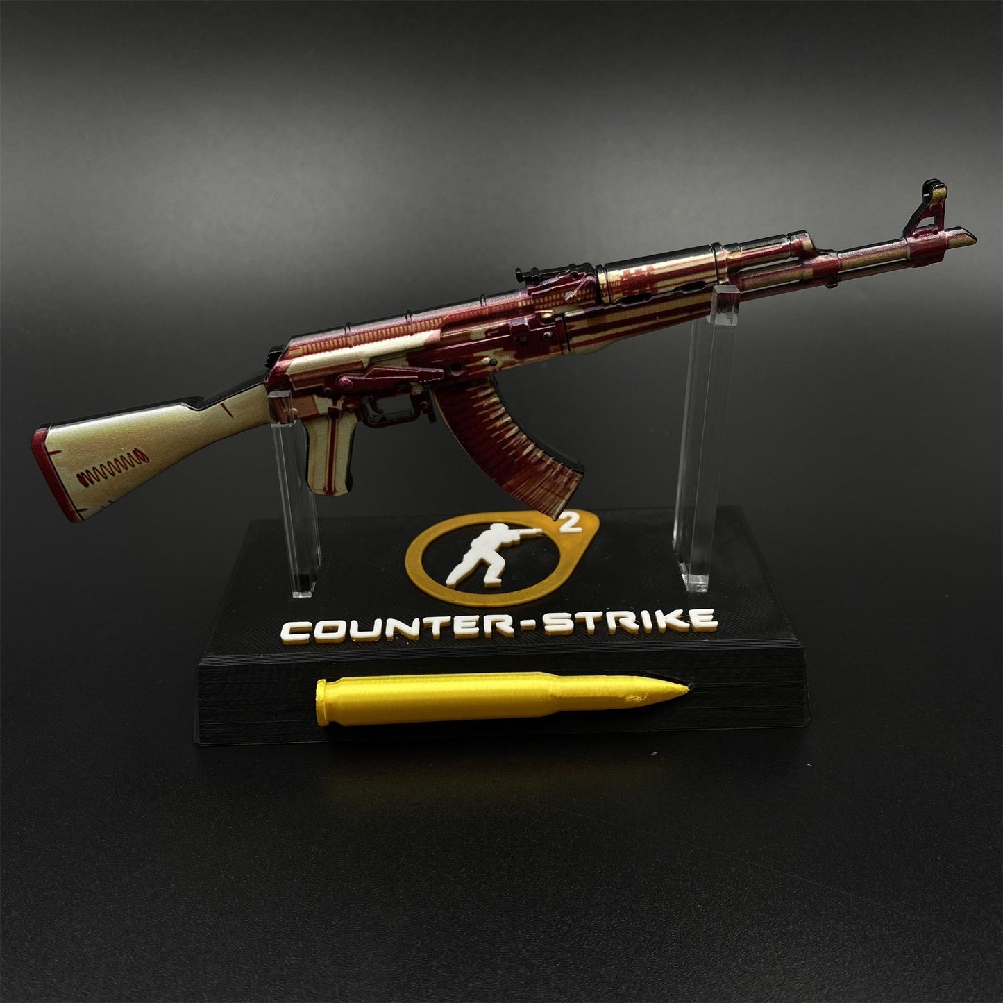 Hot Game CS2 AK47 X-Ray Skin Mini Metal Replica Game Prop Collectible