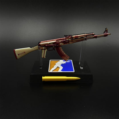 Hot Game CS2 AK47 X-Ray Skin Mini Metal Replica Game Prop Collectible