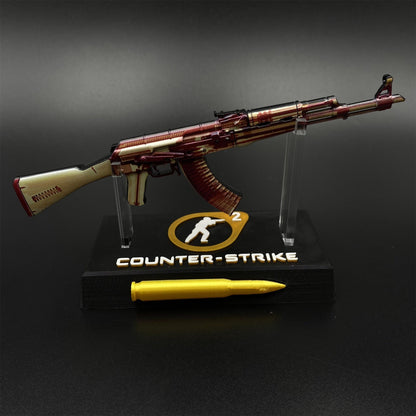 Hot Game CS2 AK47 X-Ray Skin Mini Metal Replica Game Prop Collectible