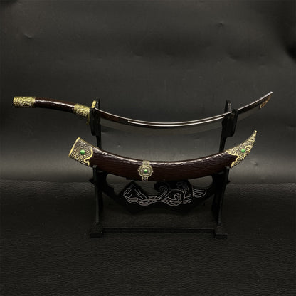 Chinese Ancient  Cold Weapon Xiliang Wandao Metal Mini Replica