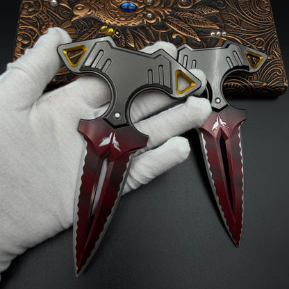 1:1 Scale Replica of Rogue Dagger Knife, Skin Replica Cosplay Prop Set Unsharpened Game Prop Collectible