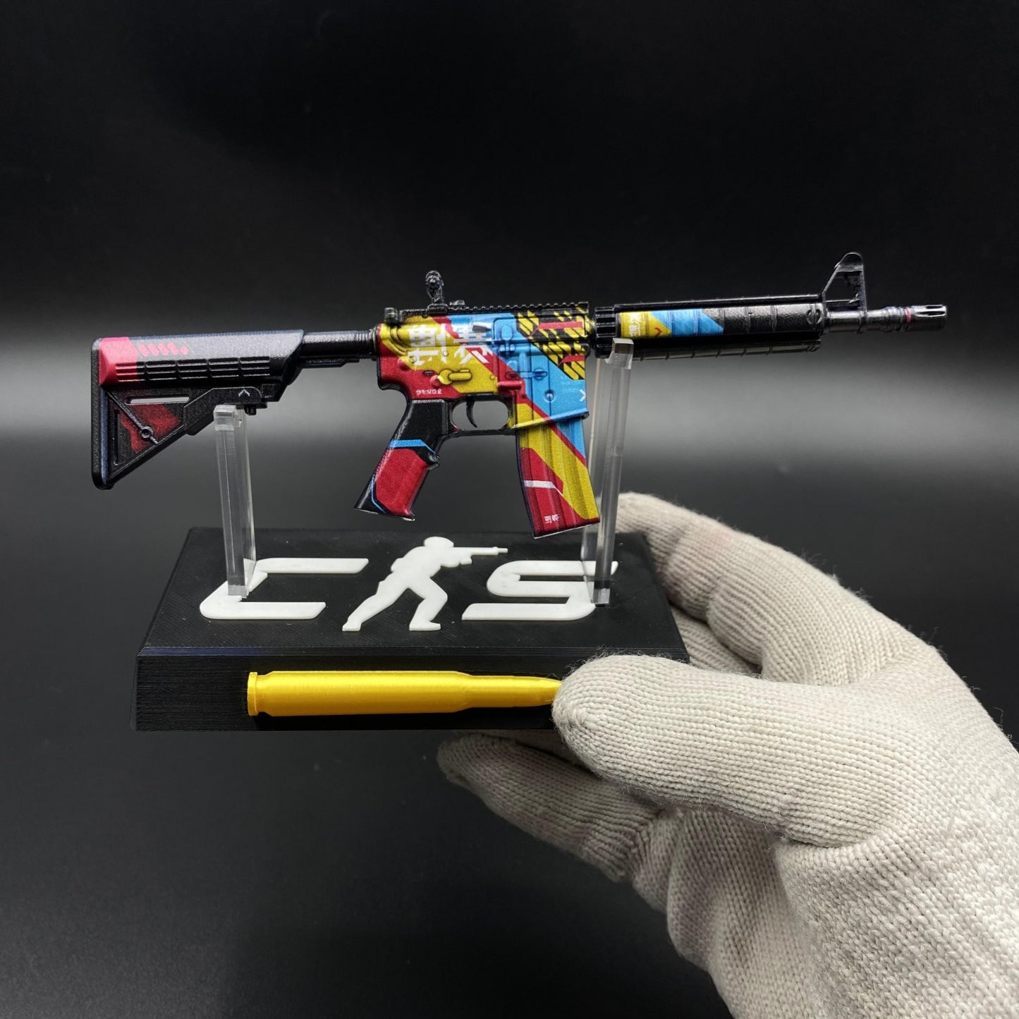 CS Game Skin M4A4 Cyber Mini Metal Game Replica For Collection