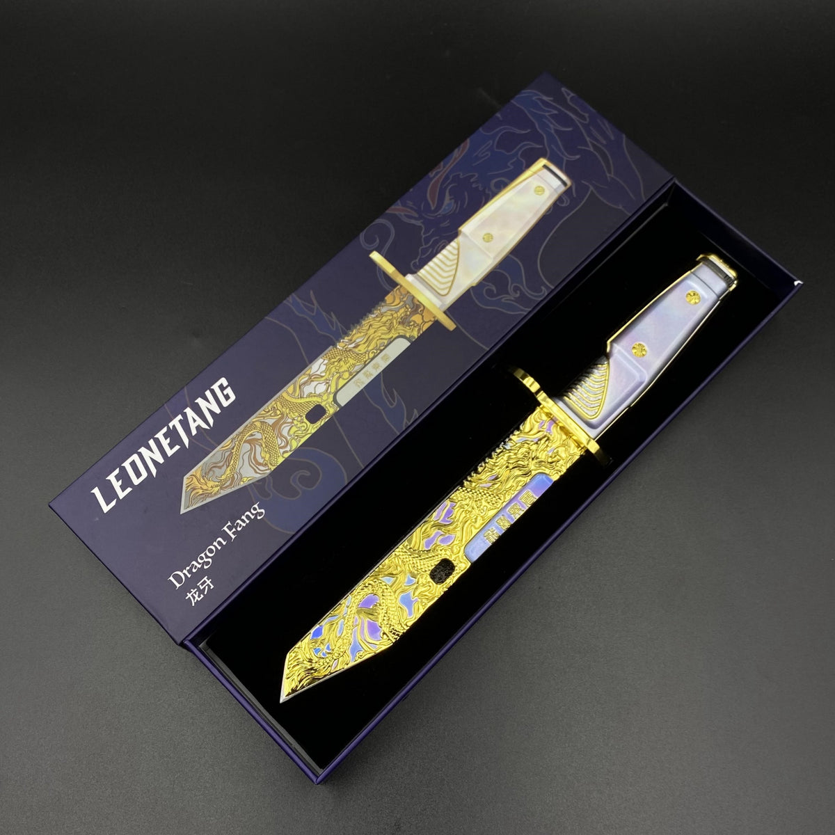 IRL Delta Force Dragon Fang Tactical Dagger Metal Replica - Soaring Dragon Collectible