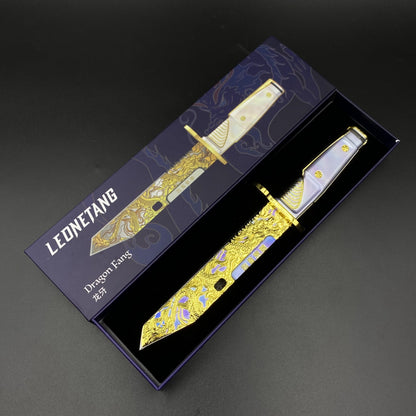 IRL Delta Force Dragon Fang Tactical Dagger Metal Replica - Soaring Dragon Collectible
