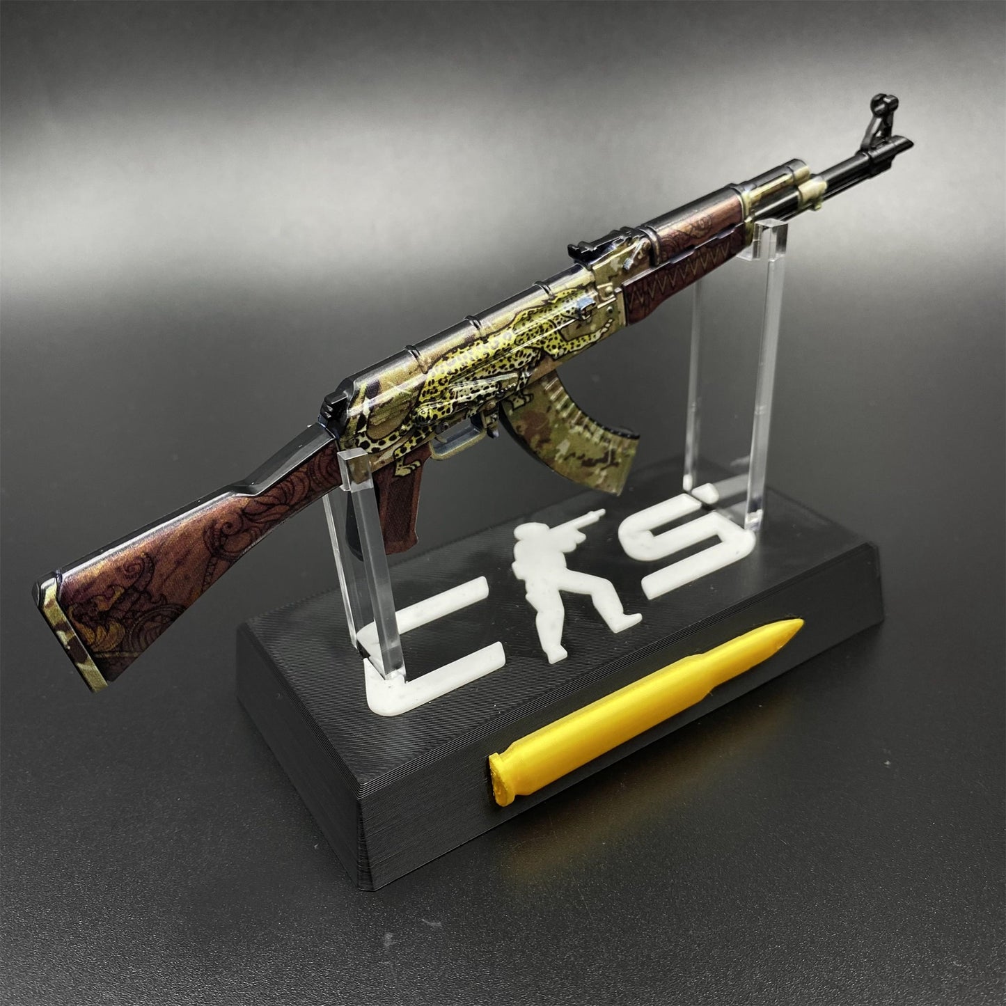 CS2 Game Peripheral - Tiny Gun AK47 Panthera Onca Metal Replica Game Prop Collectible
