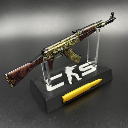 CS2 Game Peripheral - Tiny Gun AK47 Panthera Onca Metal Replica Game Prop Collectible