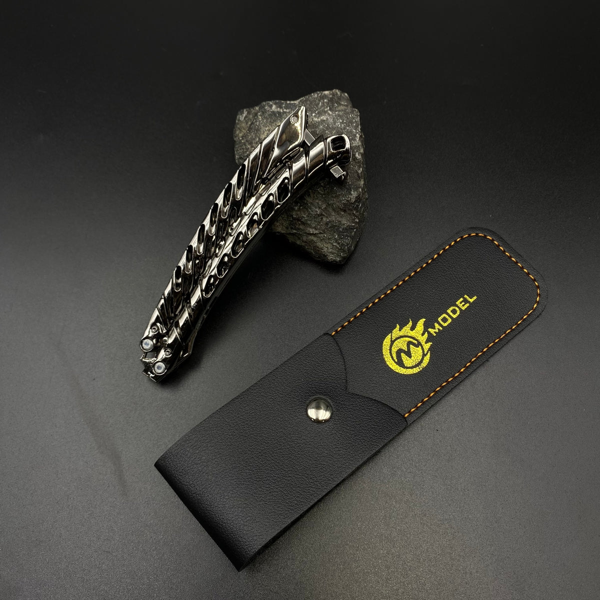 Deep Space Skeleton Balisong Replica Arena Breakout Game Prop