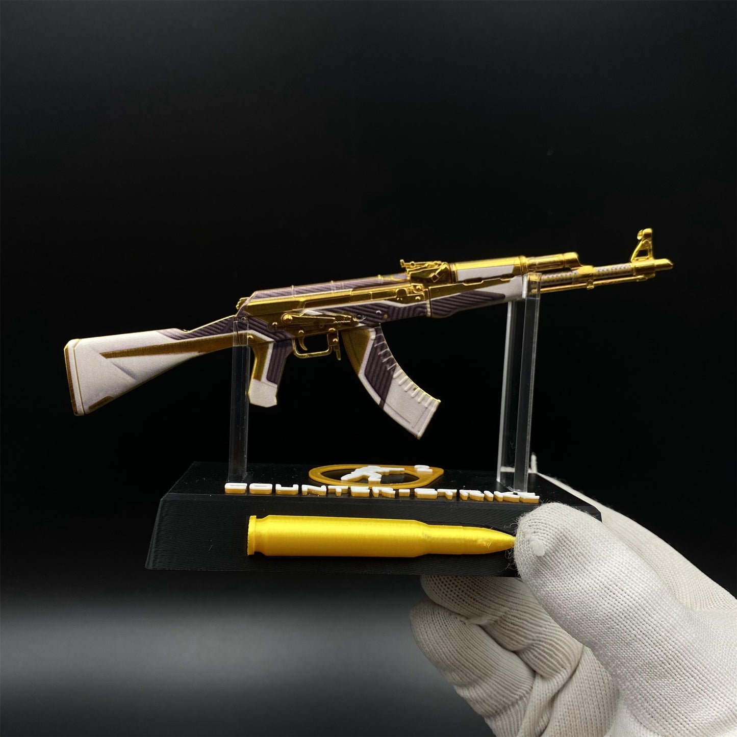 Hot Game CS2 AK47 The Oligarch Skin Mini Metal Replica Game Prop Collectible