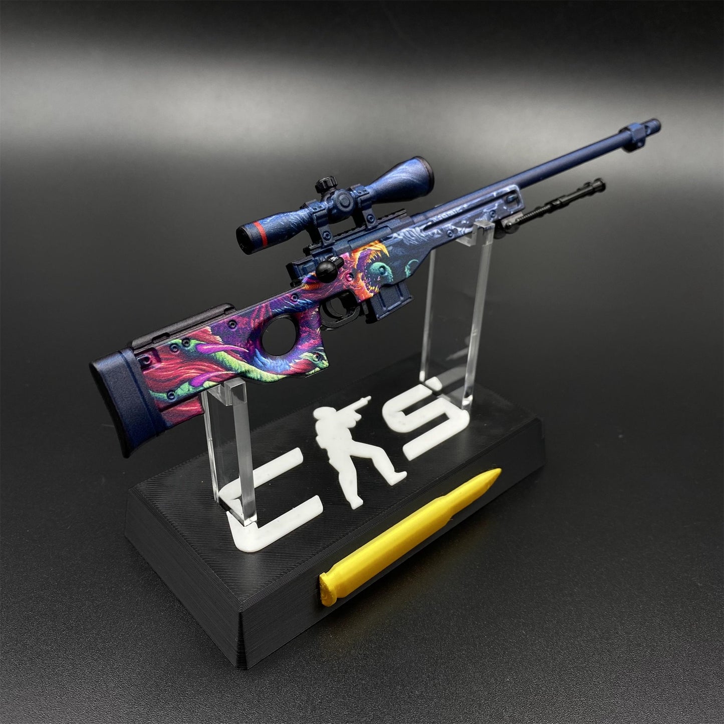 Hot Game CS2 Tiny Gun Hyper Beast AWP Metal Replica Game Prop Collectible