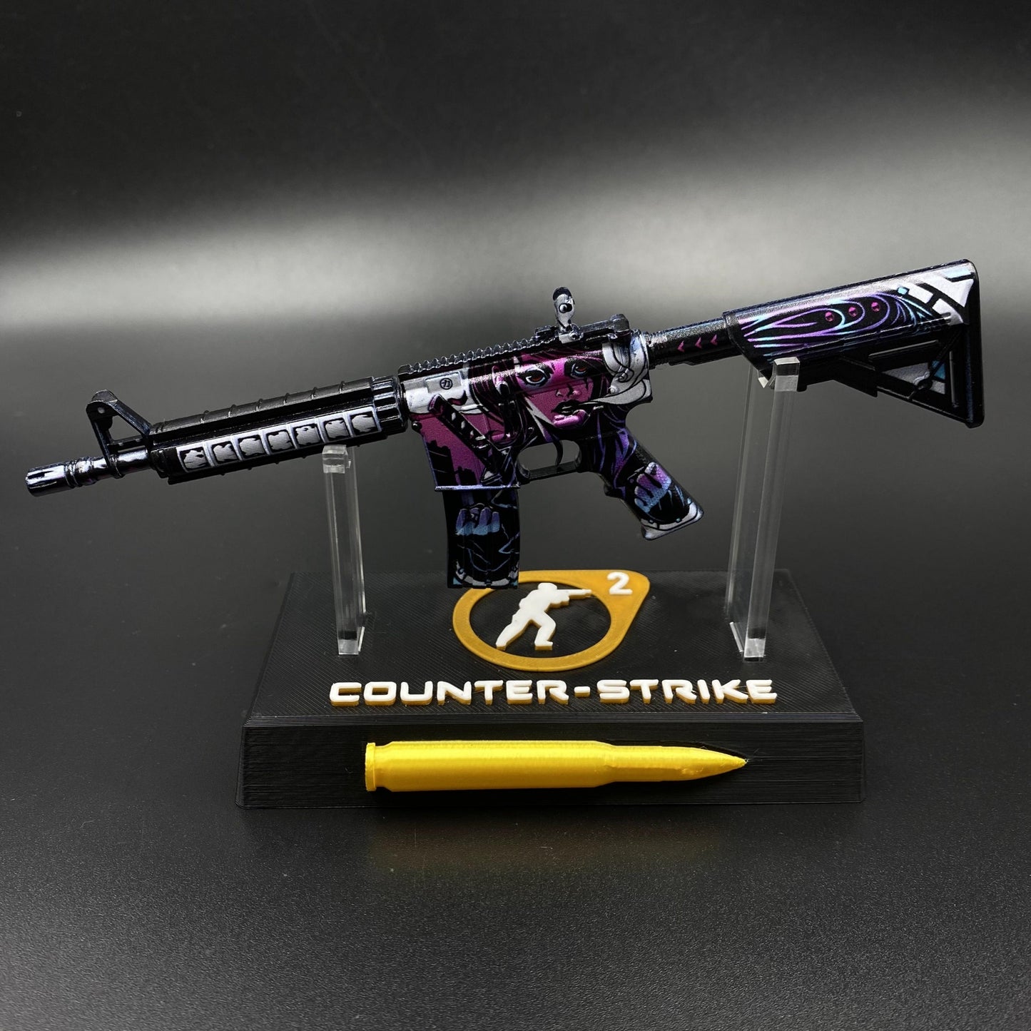 CS Game Skin M4A4 Neo‑Noir Mini Metal Game Replica For Collection