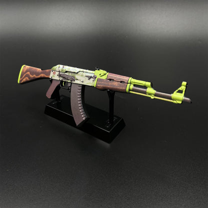 Hot Game CS2 AK‑47 Hydroponic Skin Camouflage Mini Metal Replica