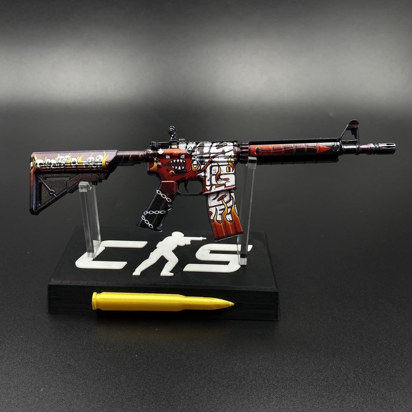 CS2 Game Skin M4A4 Hellfire Mini Metal Game Replica For Collection