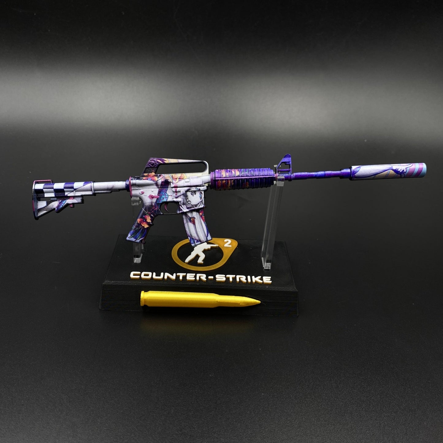 CS2 Vaporwave M4A1-S Metal Replica Game Prop Collectible
