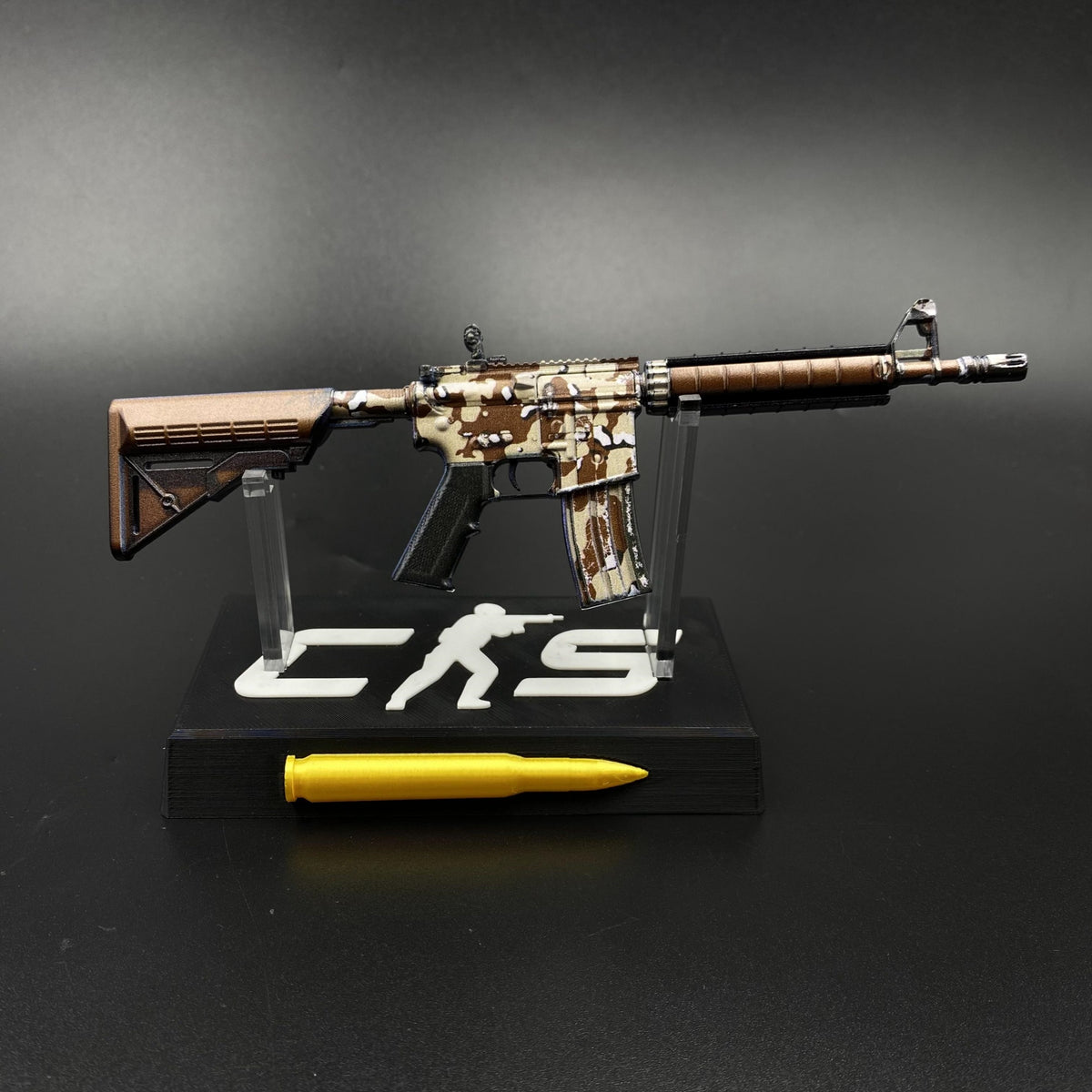 CS Game Skin M4A4 Desert Storm Mini Metal Game Replica For Collection