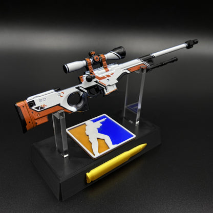 Hot Game CS2 Tiny Gun Asiimov AWP Metal Replica Game Prop Collectible