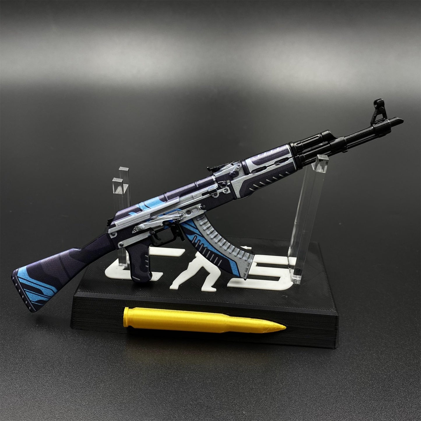 Hot Game CS2 AK-47 Vulcan Skin Tiny Gun Metal Replica Game Prop Collectible